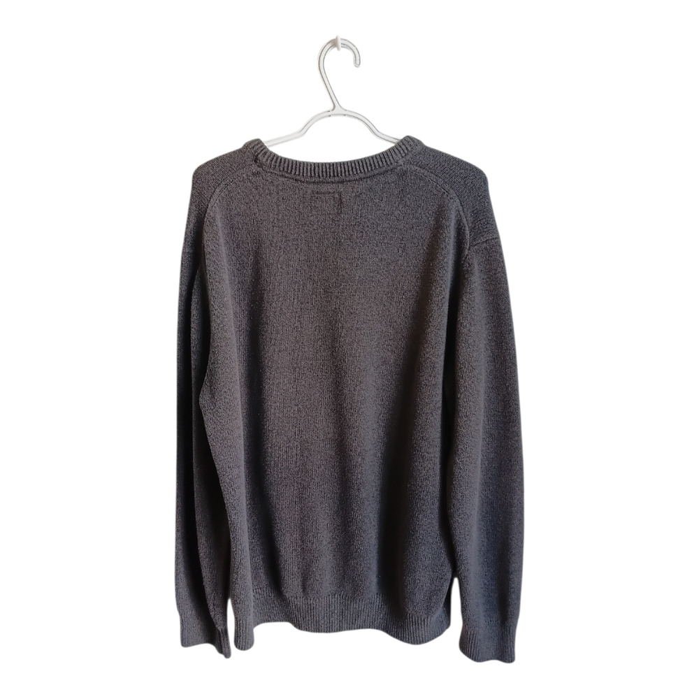 Gray Windriver Knit Sweater with Wolf Design - Picture 2 of 10
